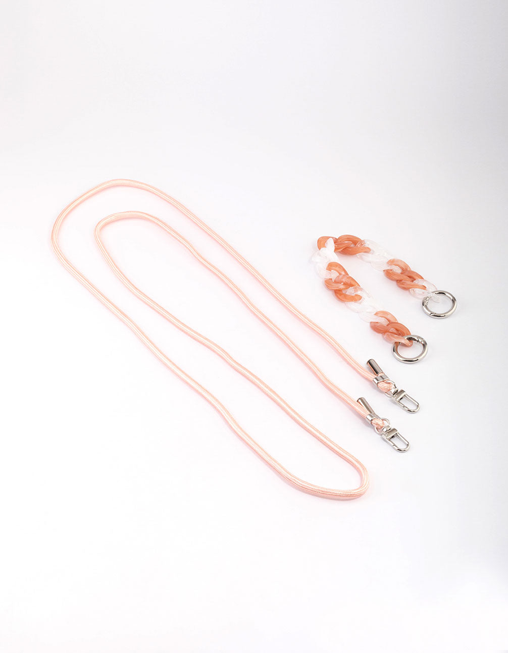 Fashionable Blush - Colored Crossbody and Wrist Phone Strap Pack for Personalized Phone Accessories