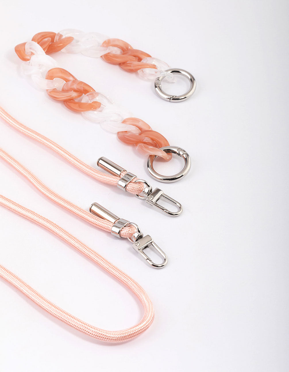 Fashionable Blush - Colored Crossbody and Wrist Phone Strap Pack for Personalized Phone Accessories